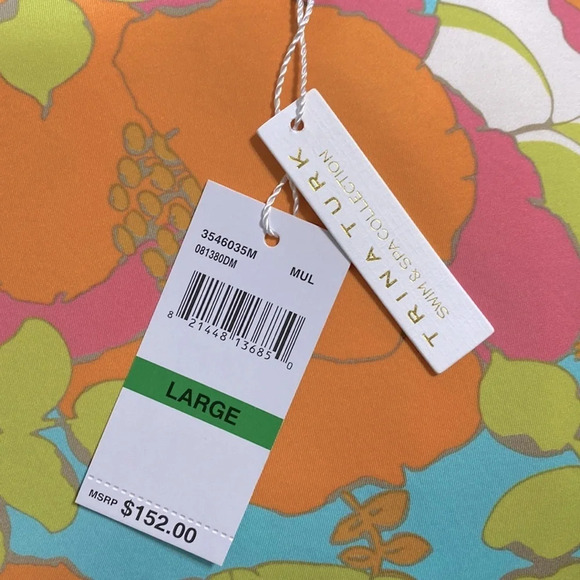 TRINA TURK Playa De Flor Tunic Cover-up Size Large - Picture 6 of 8